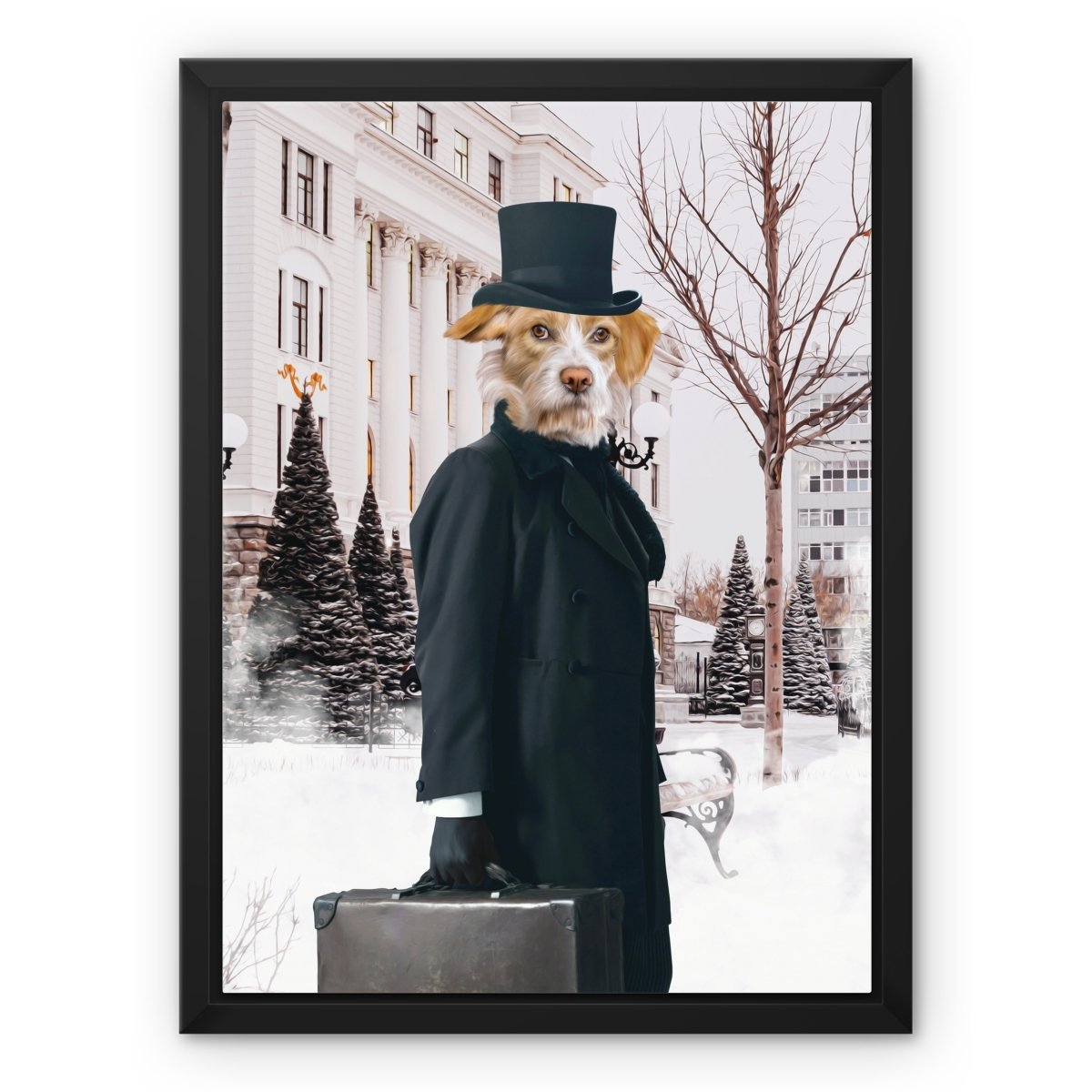 The Scrooge: Custom Pet Canvas - Paw & Glory - #pet portraits# - #dog portraits# - #pet portraits uk#paw & glory, custom pet portrait canvas,personalized dog canvas art, personalised pet canvas uk, pets painted on canvas, canvas dog portrait birthday gift pet portrait