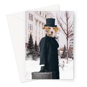 The Scrooge: Custom Pet Greeting Card - Paw & Glory - pawandglory, custom pet paintings, pet portrait singapore, nasa dog portrait, pet portraits in oils, custom pet portraits south africa, nasa dog portrait, pet portrait