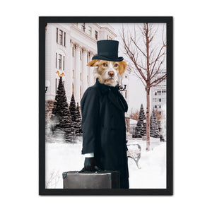 The Scrooge: Custom Pet Portrait - Paw & Glory, paw and glory, framed pet pictures, regal dog painting, dog painting general, pet photo, noble portrait, cat crown painting, pet portraits