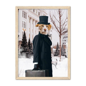 The Scrooge: Custom Pet Portrait - Paw & Glory, paw and glory, portrait pet, iconicpaw, animal face portrait, get your dog painted, dog painter, custom pet paintings from photos, pet portrait