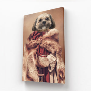 The She Viking: Custom Pet Canvas - Paw & Glory - #pet portraits# - #dog portraits# - #pet portraits uk#pawandglory, pet art canvas,custom pet canvas art, personalized dog canvas print, dog canvas custom, canvas of pet, dog canvas painting