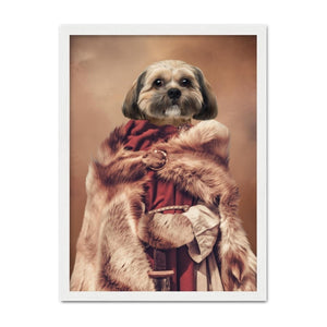 The She Viking: Custom Pet Portrait - Paw & Glory, paw and glory, frida kahlo self portrait with monkey and cat, girlfriend gifts, dogs in uniform prints, animal portraits royal, crown and paws reviews, pet in uniform portrait uk, pet portraits