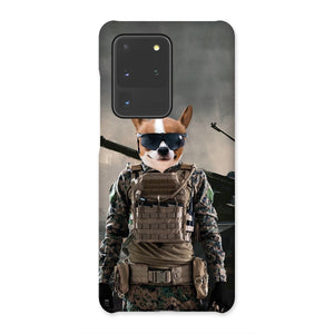The Soldier: Custom Pet Phone Case - Paw & Glory - paw and glory, personalised puppy phone case, custom pet phone case, personalised puppy phone case, personalized pet phone case, dog mum phone case, personalised cat phone case, Pet Portraits phone case,