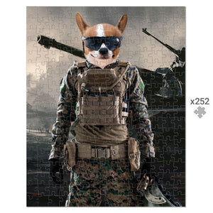 The Soldier: Custom Pet Puzzle - Paw & Glory - #pet portraits# - #dog portraits# - #pet portraits uk#pawandglory, pet art Puzzle,dog portraits from photos uk, renaissance painting of cat, royal cat painting, cat portraits in costume, framed pet portraits