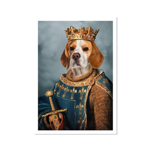 The Sovereign: Custom Pet Portrait - Paw & Glory, paw and glory, pets into art, pets in paintings, hand painted pet portraits, personalized pet wall art, cute dog poster, royal animal paintings, pet portrait