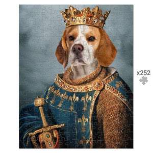 The Sovereign: Custom Pet Puzzle - Paw & Glory - #pet portraits# - #dog portraits# - #pet portraits uk#paw & glory, custom pet portrait Puzzle,painting of my cat, pet wall art, noble portrait, personalized dog drawings, dogs in clothes art