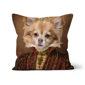 The Spanish Princess: Custom Pet Throw Pillow - Paw & Glory - #pet portraits# - #dog portraits# - #pet portraits uk#pawandglory, pet art pillow,custom pillow of your pet, dog personalized pillow, custom pillow cover, dog shaped pillows, dog pillows personalized
