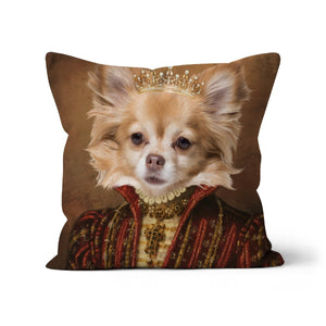 The Spanish Princess: Custom Pet Throw Pillow - Paw & Glory - #pet portraits# - #dog portraits# - #pet portraits uk#paw and glory, pet portraits cushion,pillows of your dog, pillow with pet picture, print pet on pillow, pet face pillow, pup pillows