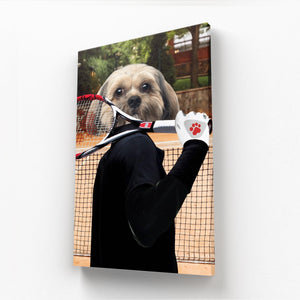 The Tennis Champion: Custom Pet Canvas - Paw & Glory - #pet portraits# - #dog portraits# - #pet portraits uk#paw and glory, custom pet portrait canvas,pet art canvas, custom dog canvas, dog pictures on canvas, dog canvas print, personalized pet canvas
