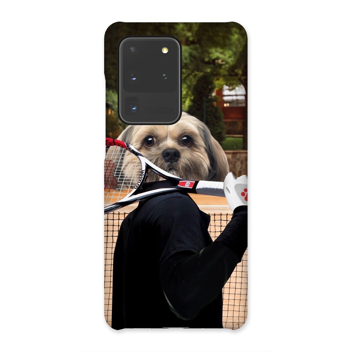 The Tennis Champion: Custom Pet Phone Case - Paw & Glory - paw and glory, personalized dog phone case, pet phone case, personalised dog phone case uk, personalised cat phone case, dog phone case custom, personalised iphone 11 case dogs, Pet Portraits phone case,