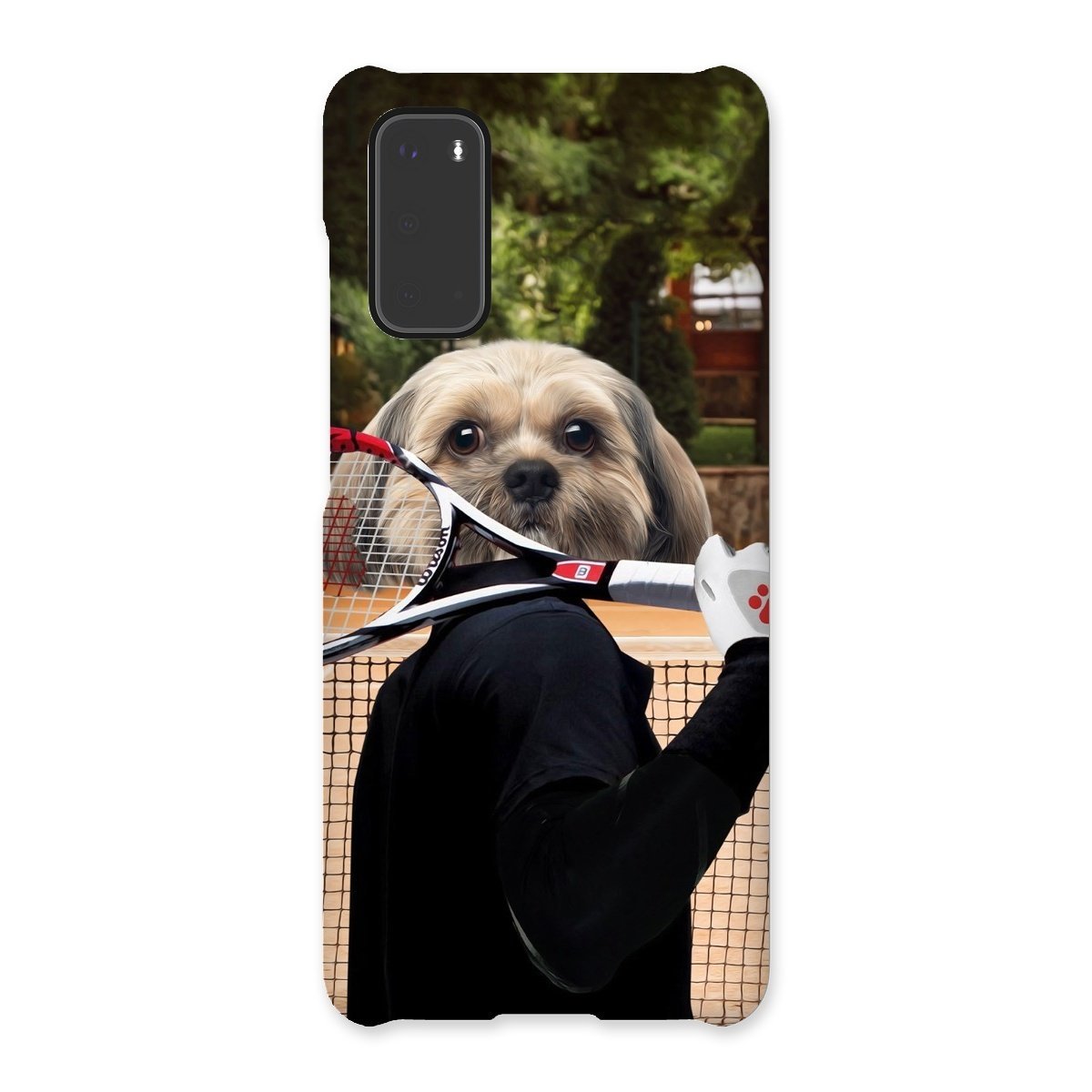 The Tennis Champion: Custom Pet Phone Case - Paw & Glory - paw and glory, personalized dog phone case, pet phone case, personalised dog phone case uk, personalised cat phone case, dog phone case custom, personalised iphone 11 case dogs, Pet Portraits phone case,
