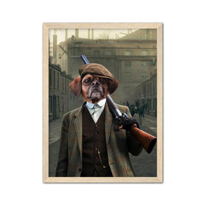 The Thug (Peaky Blinders Inspired): Custom Pet Portrait - Paw & Glory, paw and glory, puppy portraits, dog art uk, dog as general, paw print medals, pet renaissance painting, dog medieval portrait, pet portrait