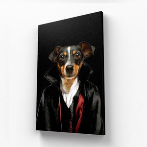 The Vampire: Custom Pet Canvas - Paw & Glory - #pet portraits# - #dog portraits# - #pet portraits uk#paw and glory, pet portraits canvas,the pet canvas, personalized pet canvas, pet art canvas, pet photo canvas, my pet canvas blanket