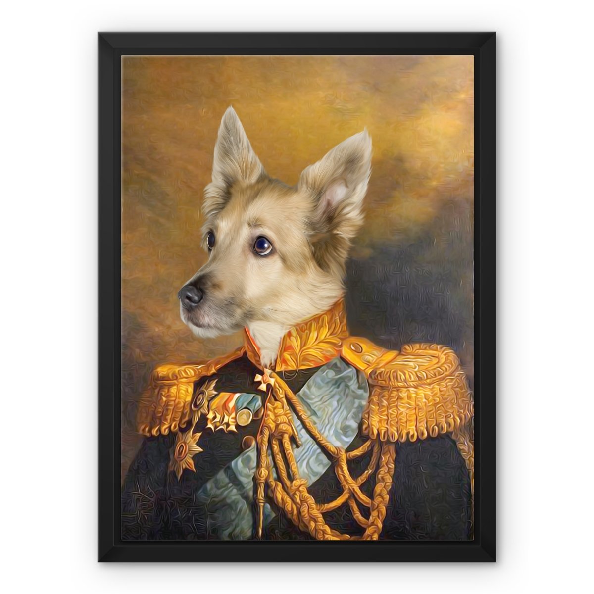 The Veteran: Custom Pet Canvas - Paw & Glory - #pet portraits# - #dog portraits# - #pet portraits uk#paw & glory, custom pet portrait canvas,custom pet canvas prints, pet on canvas, the pet on canvas reviews, pet canvas art, personalised dog canvas uk