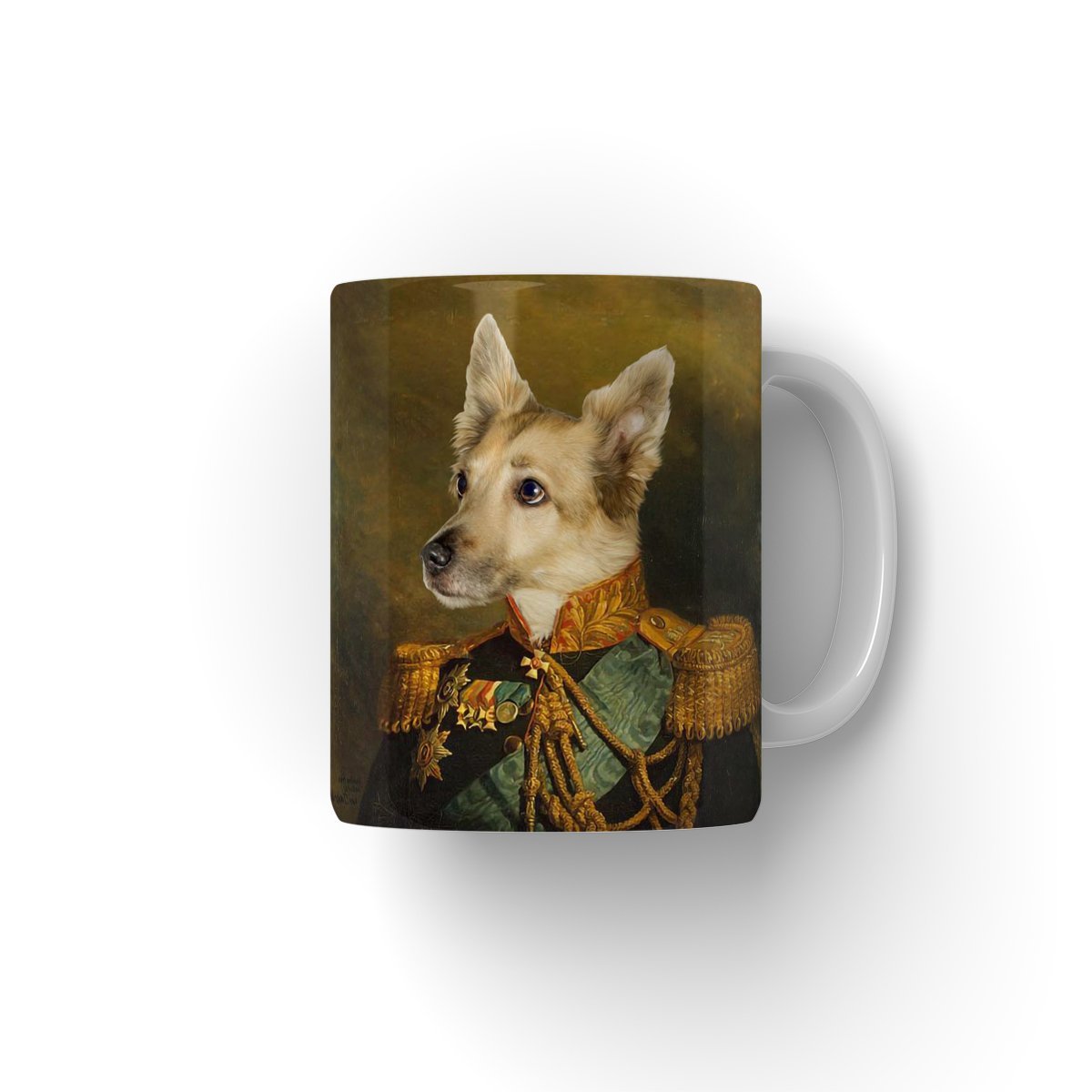 The Veteran: Custom Pet Mug - Paw & Glory - #pet portraits# - #dog portraits# - #pet portraits uk#paw & glory, pet portraits Mug,dog face mug, coffee mug prints, personalised dog mug, coffee mug for her, your dog on a mug