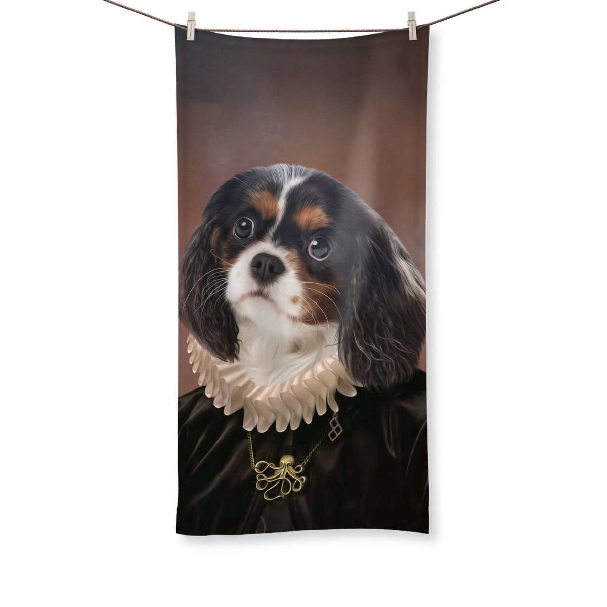 The Viscountess: Custom Pet Towel - Paw & Glory - #pet portraits# - #dog portraits# - #pet portraits uk#Paw & Glory, paw and glory, hogwarts dog houses, dog canvas art, dog astronaut photo, pet portrait admiral, custom dog painting, minimal dog art, pet portraits,pet portraits Towel