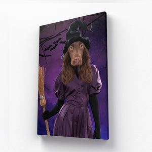The Witch: Custom Pet Canvas - Paw & Glory - #pet portraits# - #dog portraits# - #pet portraits uk#pawandglory, pet art canvas,personalised dog canvas, best pet canvas art, custom pet canvas prints, pet custom canvas, personalised dog canvas uk