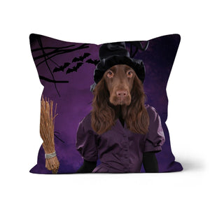 The Witch: Custom Pet Cushion - Paw & Glory - #pet portraits# - #dog portraits# - #pet portraits uk#paw and glory, custom pet portrait cushion,custom pillow of pet, pillows of your dog, dog on pillow, pet custom pillow, dog photo on pillow