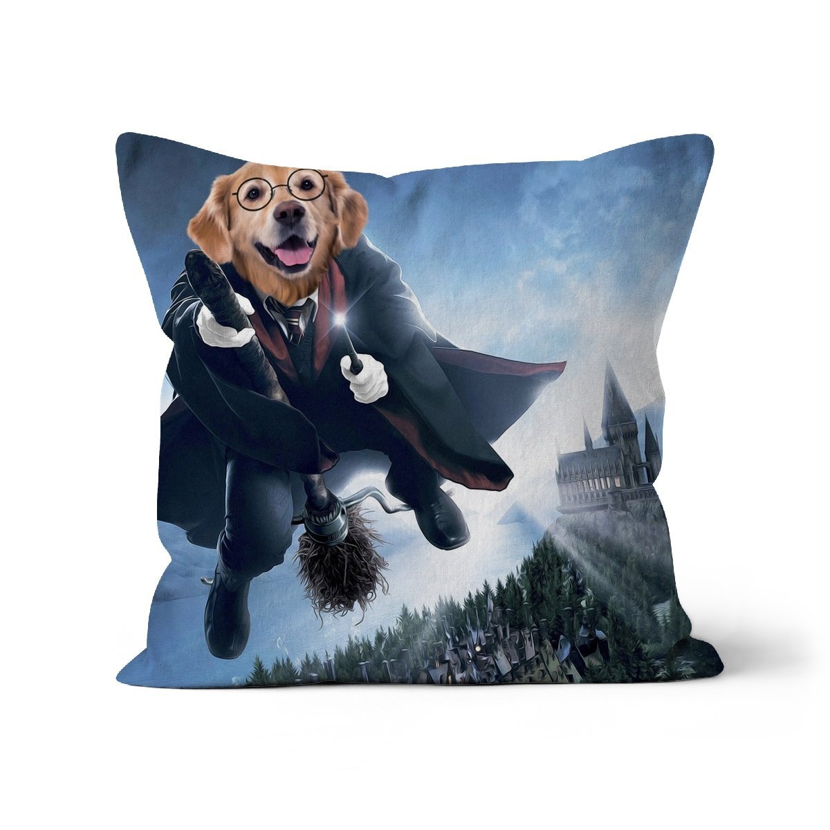 The Wizard (Harry Potter Inspired): Custom Pet Cushion - Paw & Glory - #pet portraits# - #dog portraits# - #pet portraits uk#paw & glory, pet portraits pillow,custom pillow of your pet, pet pillow, custom cat pillows, photo pet pillow, dog memory pillow