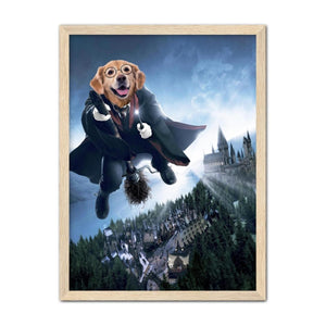 The Wizard (Harry Potter Inspired): Custom Pet Portrait - Paw & Glory, paw and glory, dog picture portrait, artist dog portraits, animal portrait artists uk, paintings of your pet, funny dog canvas, dog portraits king, pet portrait