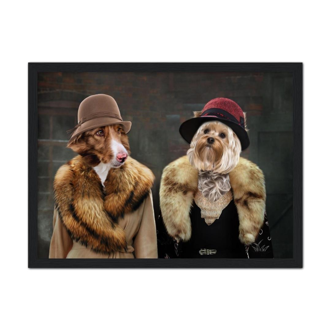 The Women (Peaky Blinders Inspired) 2 Pet: Custom Pet Portrait - Paw & Glory, pawandglory, personalized pet and owner canvas, in home pet photography, dog astronaut photo, nasa dog portrait, pet portrait singapore, best dog artists, pet portraits