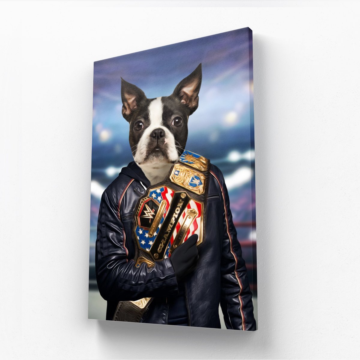The Wrestler: Custom Pet Canvas - Paw & Glory - #pet portraits# - #dog portraits# - #pet portraits uk#pawandglory, pet art canvas,pet on a canvas, the pet on canvas reviews, canvas of pet, custom pet canvas art, your pet on canvas