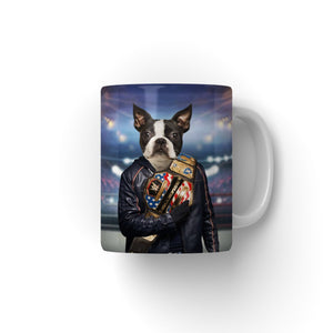 The Wrestler: Custom Pet Mug - Paw & Glory - #pet portraits# - #dog portraits# - #pet portraits uk#pawandglory, pet art Mug,put your dog on a mug, dog picture on mug, coffee mug with dogs face, dog face coffee mug, personalized coffee mug with dogs