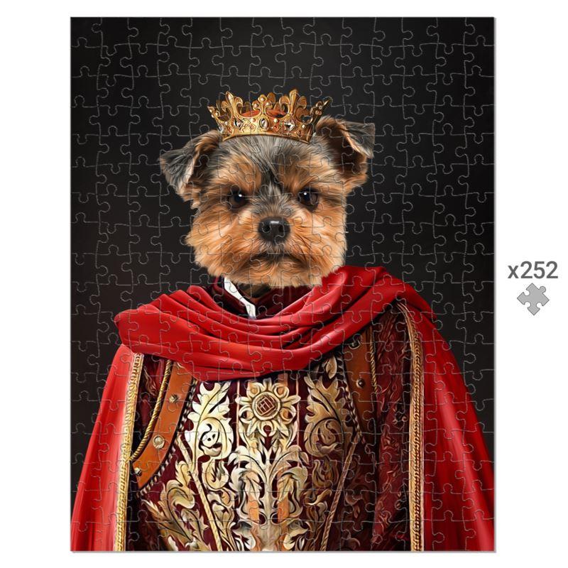 The Young King: Custom Pet Puzzle - Paw & Glory - #pet portraits# - #dog portraits# - #pet portraits uk#paw & glory, custom pet portrait Puzzle,funny dog painting, dog painting artist, personalised dog drawings, digital dog portraits, cat portraits painting