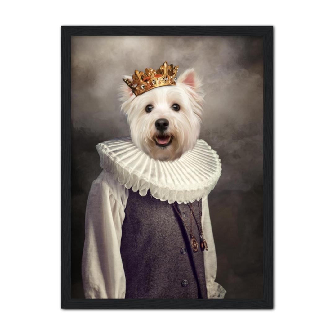 The Young Prince: Custom Pet Portrait - Paw & Glory, paw and glory, dog astronaut photo, dog drawing from photo, draw your pet portrait, dog portraits singapore, cat picture painting, custom dog painting, pet portrait