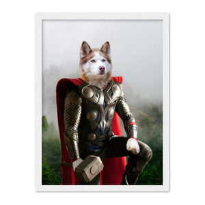 Thor: Custom Pet Portrait - Paw & Glory - #pet portraits# - #dog portraits# - #pet portraits uk#Paw & Glory, pawandglory, pet portraits black and white, dog astronaut photo, nasa dog portrait, for pet portraits, aristocratic dog portraits, pictures for pets, pet portraits