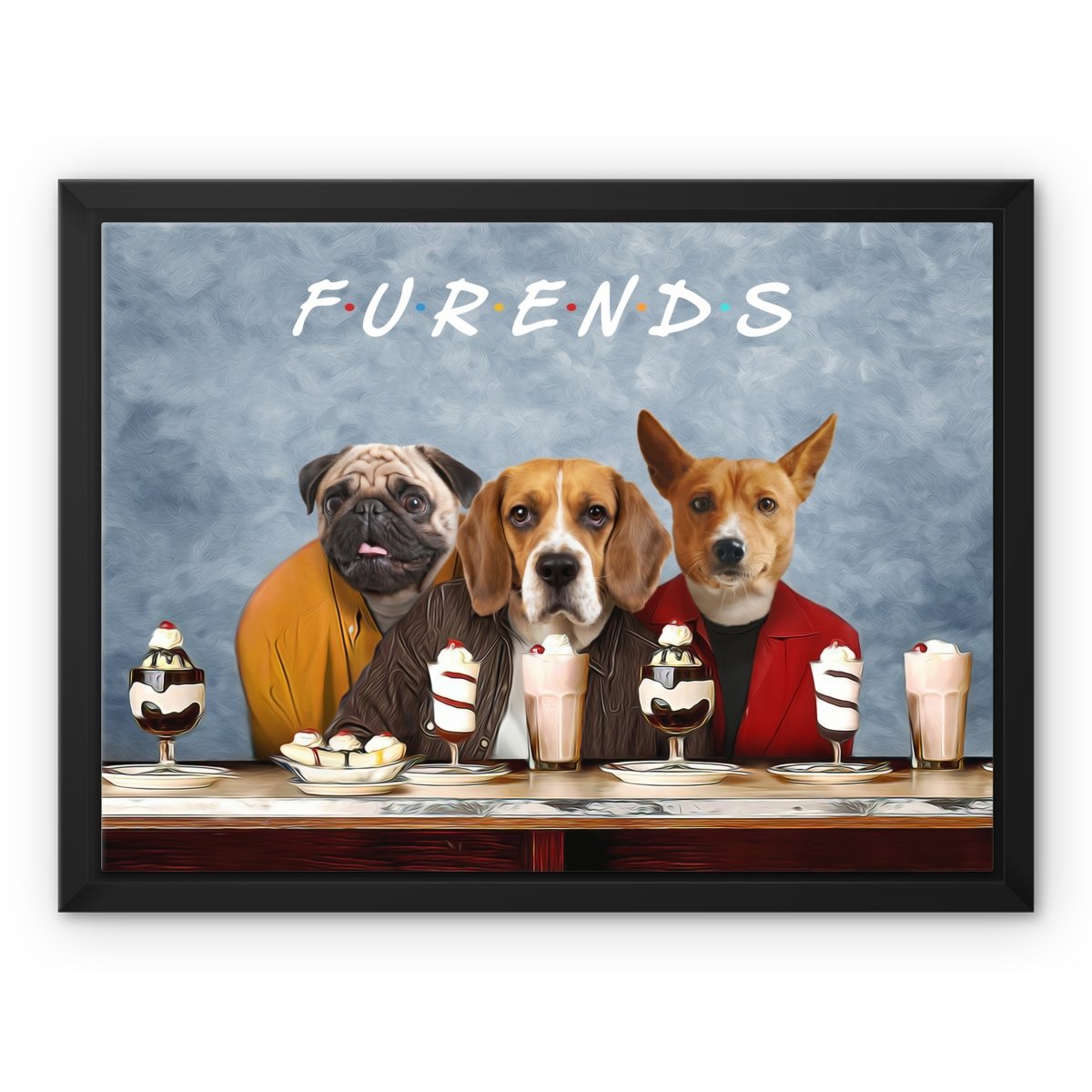 Three Furends: Custom Pet Canvas - Paw & Glory - #pet portraits# - #dog portraits# - #pet portraits uk#paw & glory, pet portraits canvas,the pet on canvas, your pet on canvas, canvas dog painting, dog picture canvas, dog art canvas