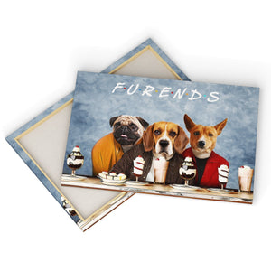 Three Furends: Custom Pet Canvas - Paw & Glory - #pet portraits# - #dog portraits# - #pet portraits uk#pawandglory, pet art canvas,canvas of your dog, dog canvas art, dog portrait canvas, personalized dog canvas, custom pet canvas