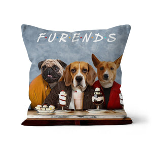 Three Furends: Custom Pet Throw Pillow - Paw & Glory - #pet portraits# - #dog portraits# - #pet portraits uk#paw & glory, pet portraits pillow,dog pillow custom, photo pet pillow, my pet pillow, personalised cat pillow, dog memory pillow