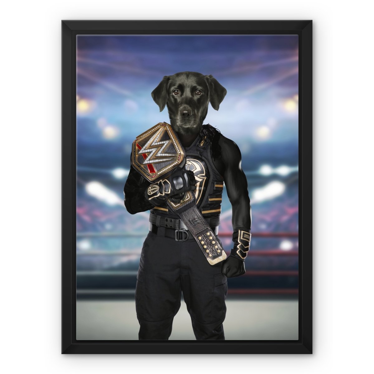 WWE Champ (Roman Reigns Inspired): Custom Pet Canvas - Paw & Glory - #pet portraits# - #dog portraits# - #pet portraits uk#paw & glory, pet portraits canvas,dog canvas bag, dog wall art canvas, dog canvas print, pet photo to canvas, pet canvas portraits