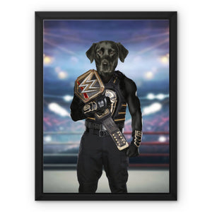 WWE Champ (Roman Reigns Inspired): Custom Pet Canvas - Paw & Glory - #pet portraits# - #dog portraits# - #pet portraits uk#paw and glory, pet portraits canvas,my pet canvas, pet on canvas reviews, personalized dog and owner canvas uk, pet canvas uk, pet canvas portrait, the pet on canvas