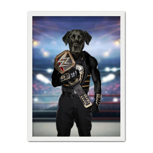 WWE Champ (Roman Reigns Inspired): Custom Pet Portrait - Paw & Glory - #pet portraits# - #dog portraits# - #pet portraits uk#Paw & Glory, pawandglory, personalized pet and owner canvas, in home pet photography, dog astronaut photo, nasa dog portrait, pet portrait singapore, best dog artists, pet portraits